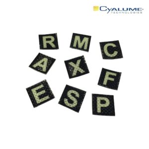 adarom – lettre d'identification photoluminescente cyalume