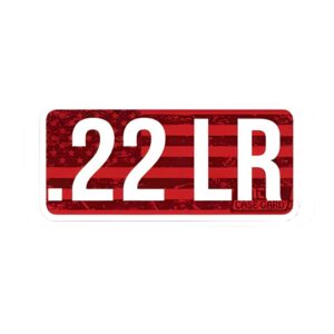 cl autocollant calibre .22 lr (8) mtm case guard