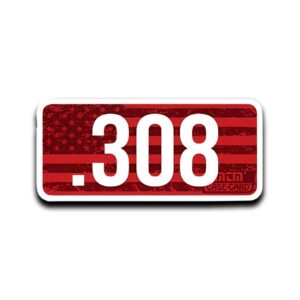 cl autocollant calibre .308 (8) mtm case gard