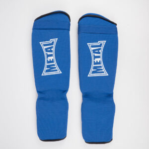 rivolier protege tibia + pied, mousse eva, coton, elastique bleu