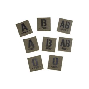 Écusson d'identification groupe sanguin infrarouge