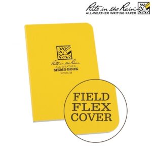 carnet reliure 8.9 x 12.7cm jaune rite in the rain