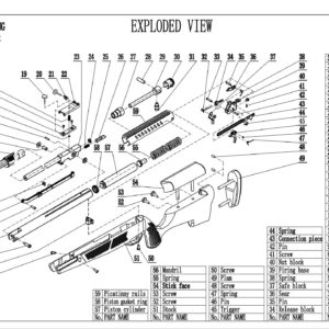 pièces détachées pour carabine à air benning front barrel n°11