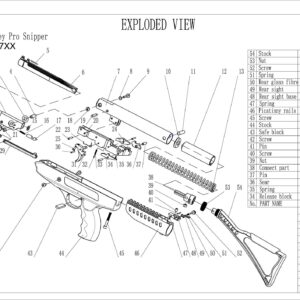 pièces détachées pour pistolet à air langley pro sniper nut n°53
