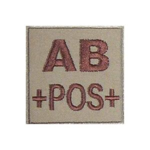 patch groupe sanguin b+ noir