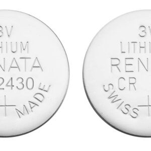 Lot 2 Piles Lithium CR2430 3 volts Renata - PILES CR2430 RENATA 3V 285mAh BLISTER/2