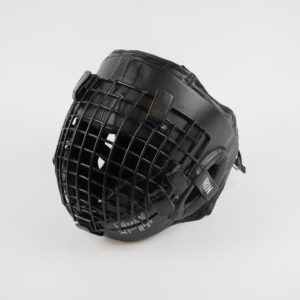 metal boxe casque de protection sport de combat avec grille metal noir m