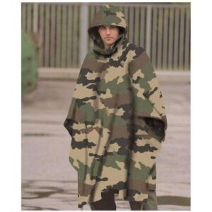 poncho a capuche camouflage ce 140x110cm