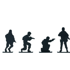 Cible Metallique Silhouette 4 Soldats