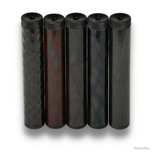Silencieux Adamantium 150 Diam 27 Noir- Fibre Bleu - Filetage 1/2X20Tpi