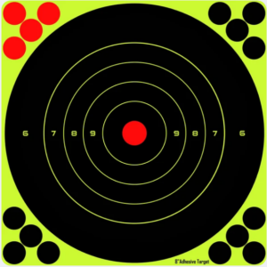 Cibles Splash noire L jaune fluo 20x20 cm par 10