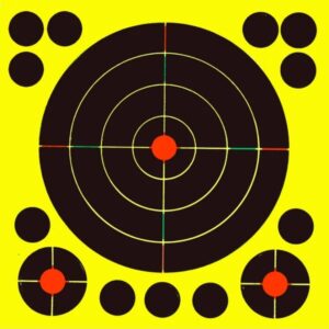 Cibles Splash noire XL jaune fluo 20x20 cm par 10
